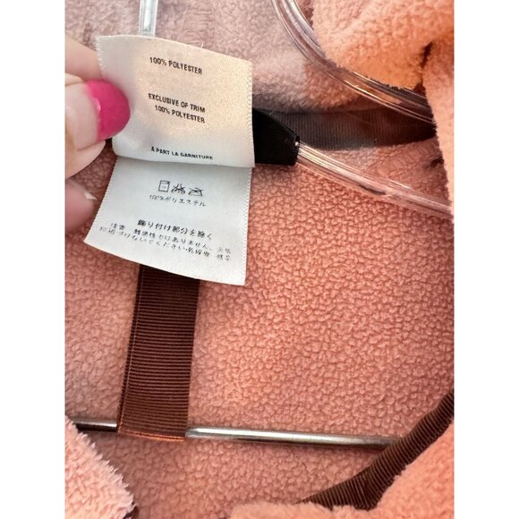 Patagonia Women Sz XS Snap-T Fleece Jacket Pinky Peach Brown Soft Fuzzy Full Zip - Picture 5 of 8